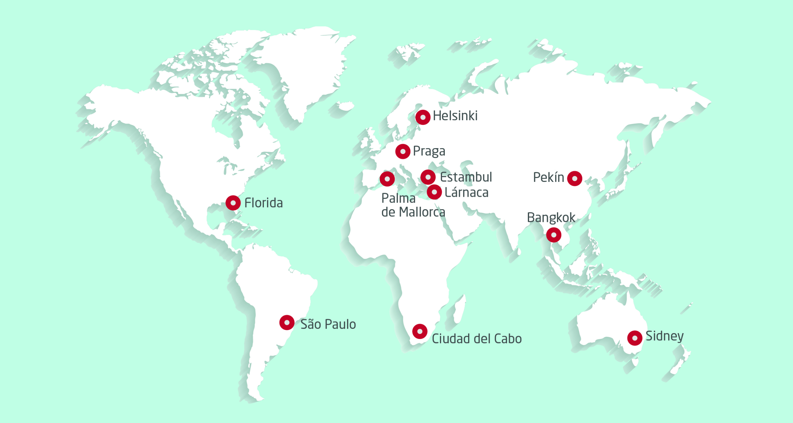 Mapa oficinas de asistencia ERGO Seguros de Viaje