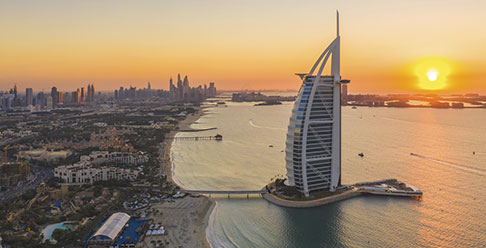 seguro de viaje dubai - hotel Burj Al Arab - botón